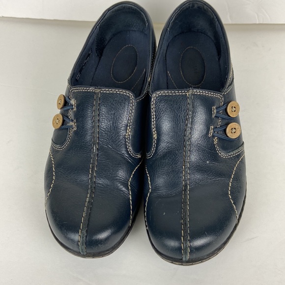 Clarks Blue Slip on Loafers Size 8.5 - Picture 2 of 12